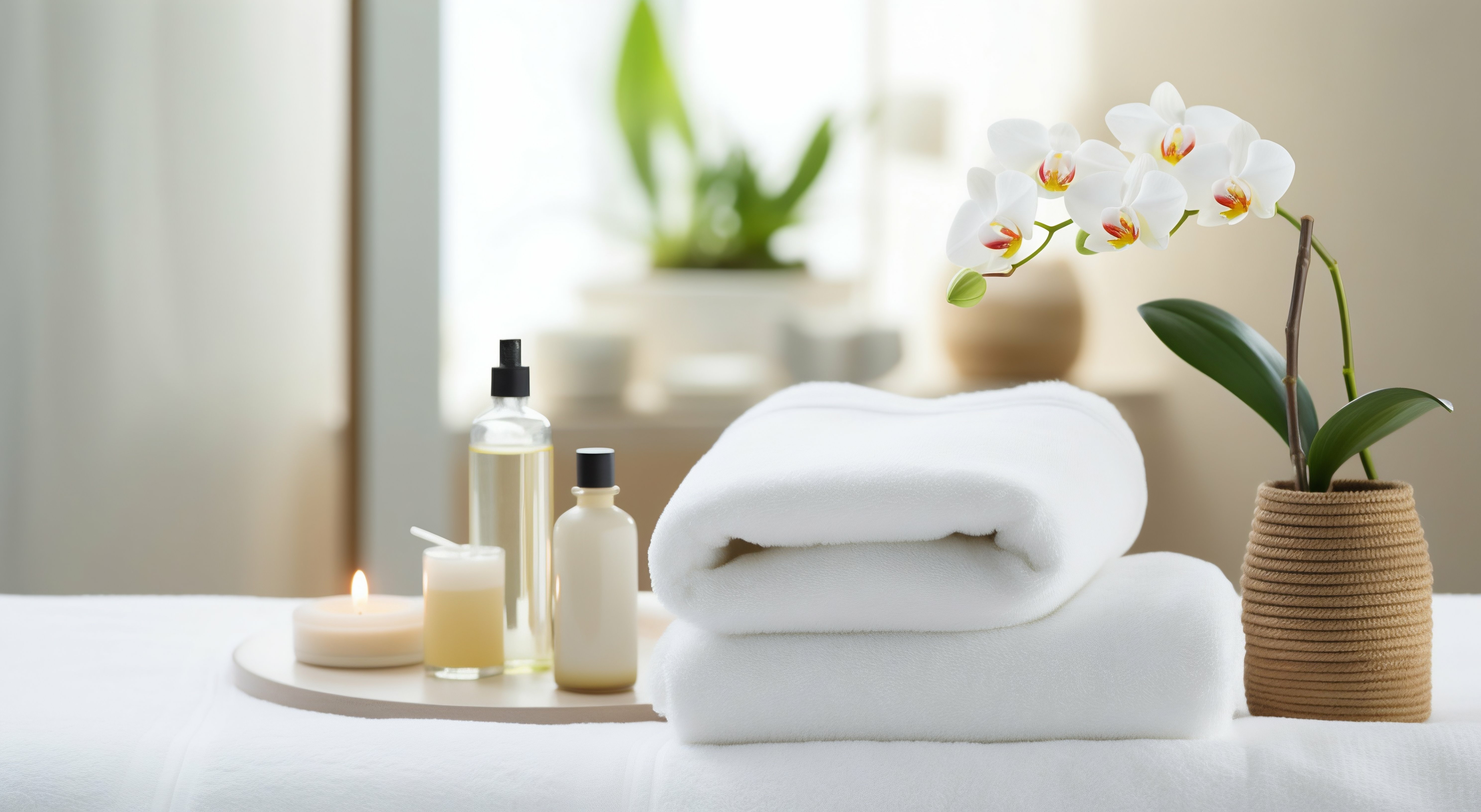 towels, flowers & personal care items
