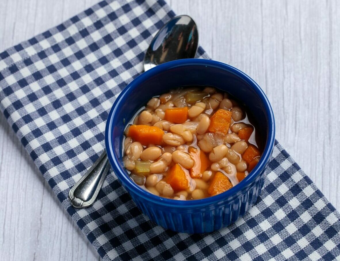 navy bean soup in a bowl