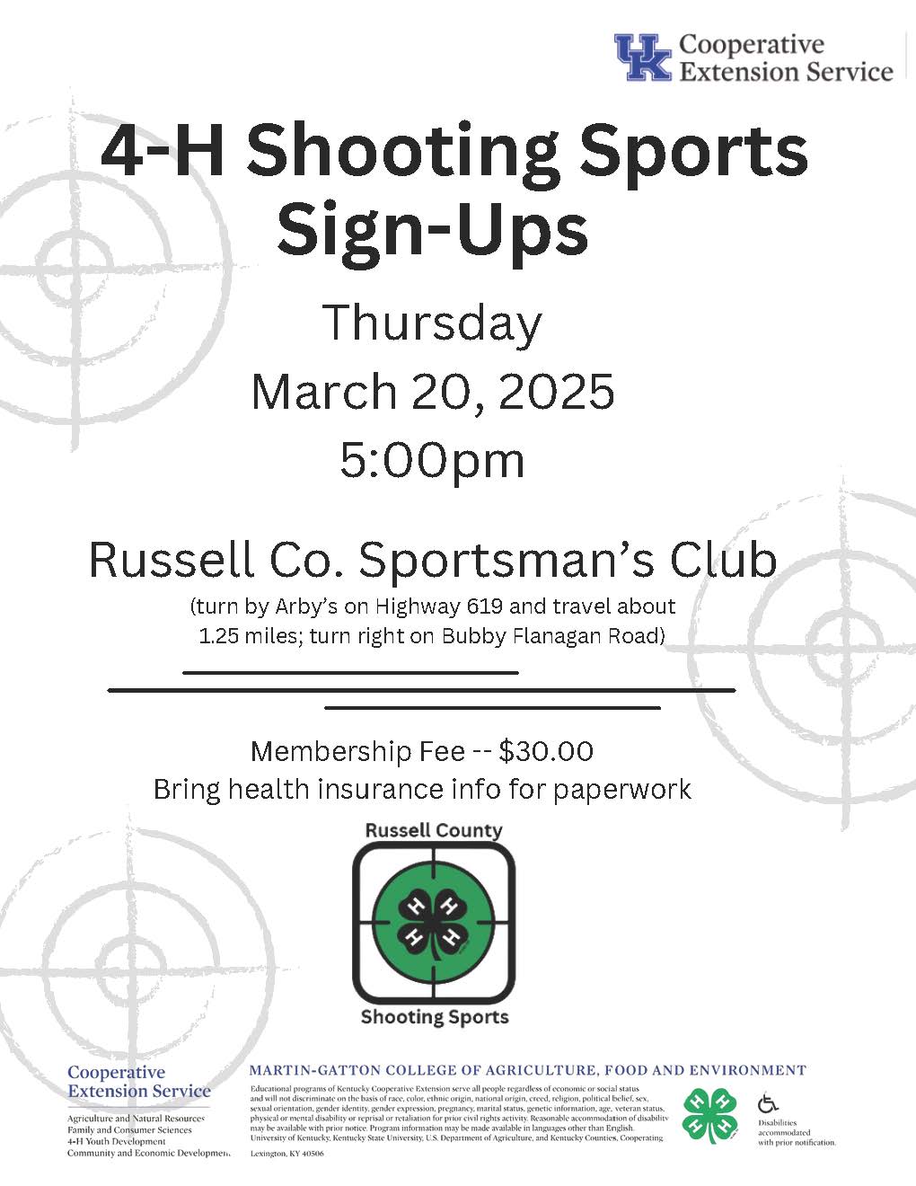 Shooting Sports flyer