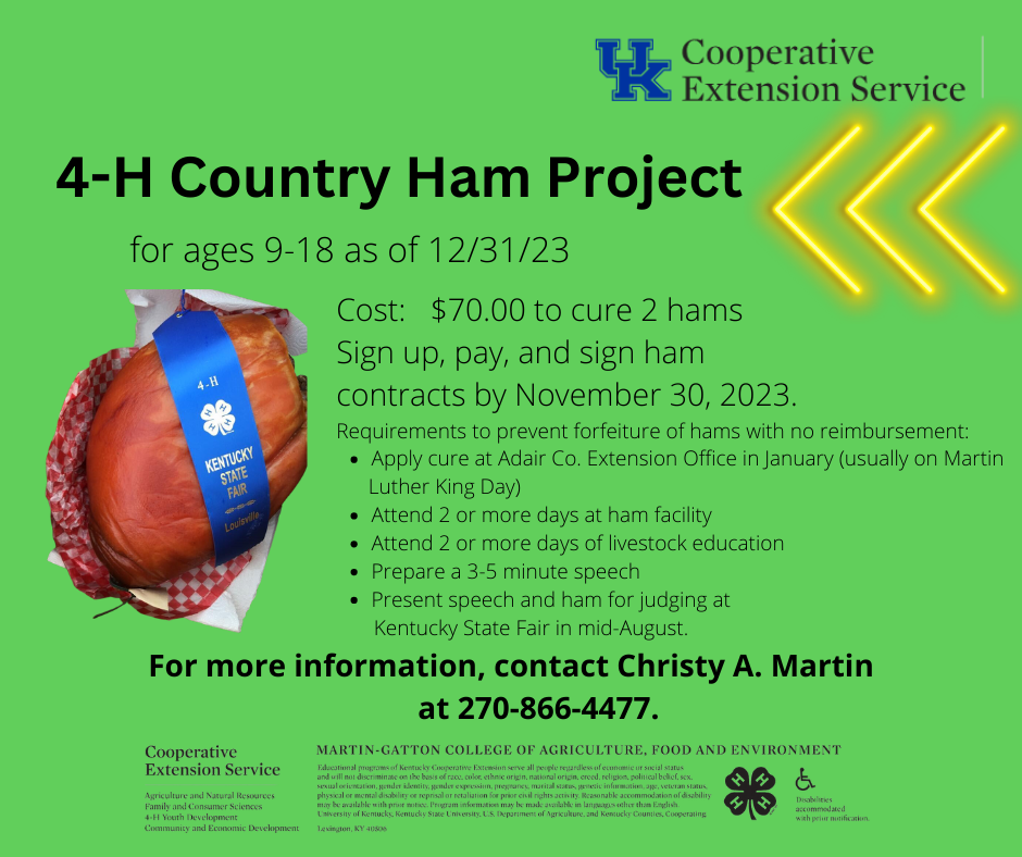 Country ham project information