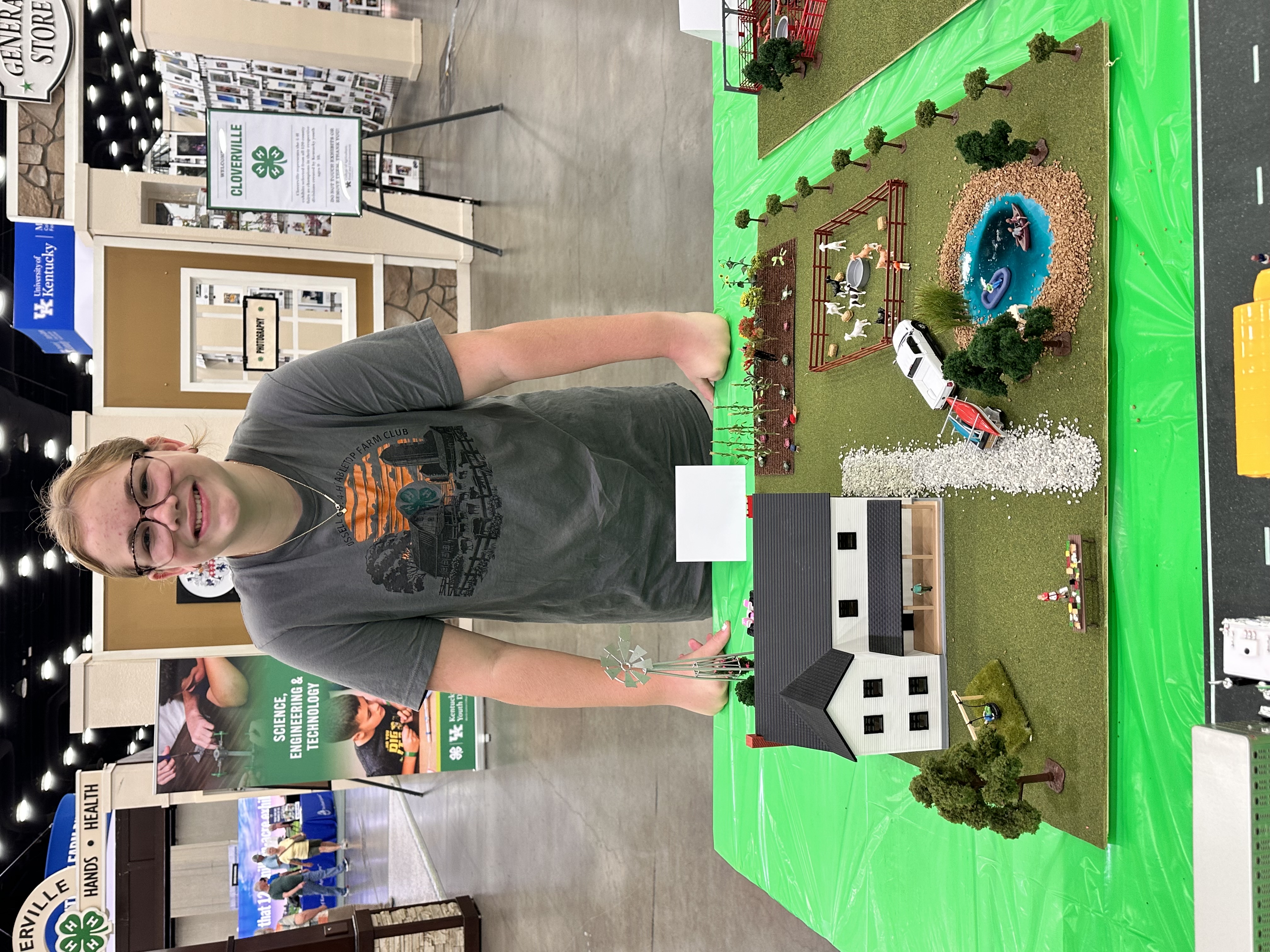 girl with farm display