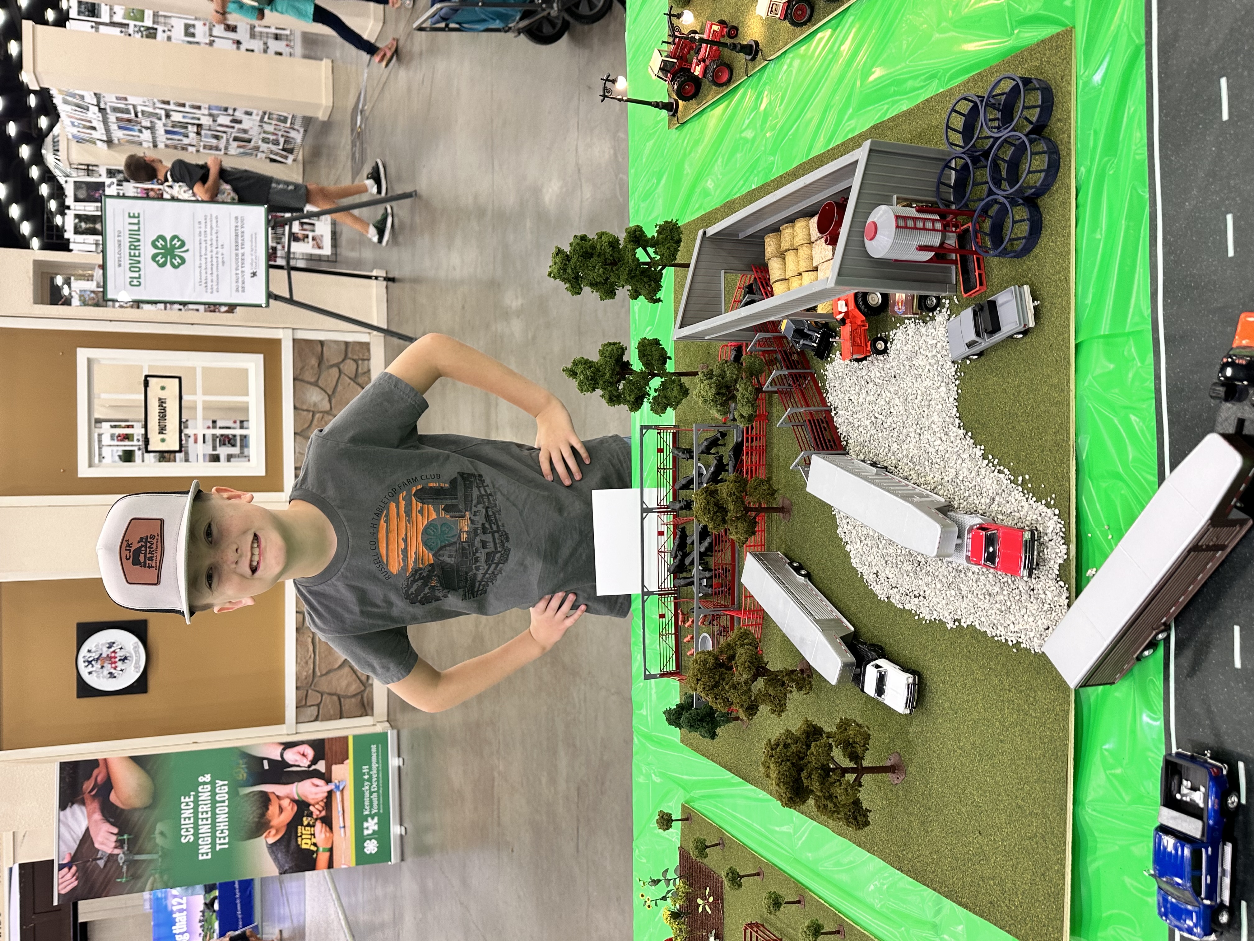 boy with farm display