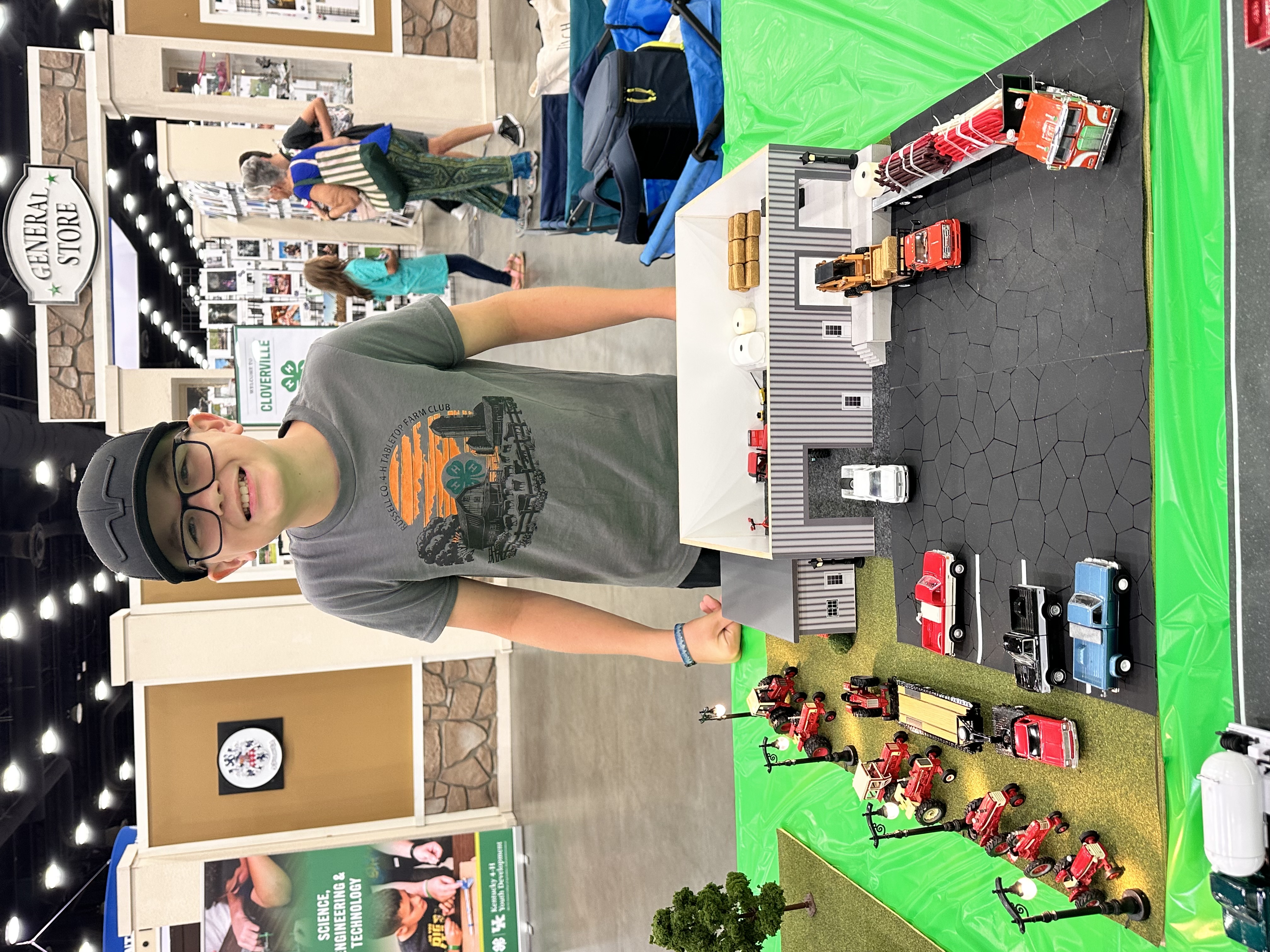 boy with farm display