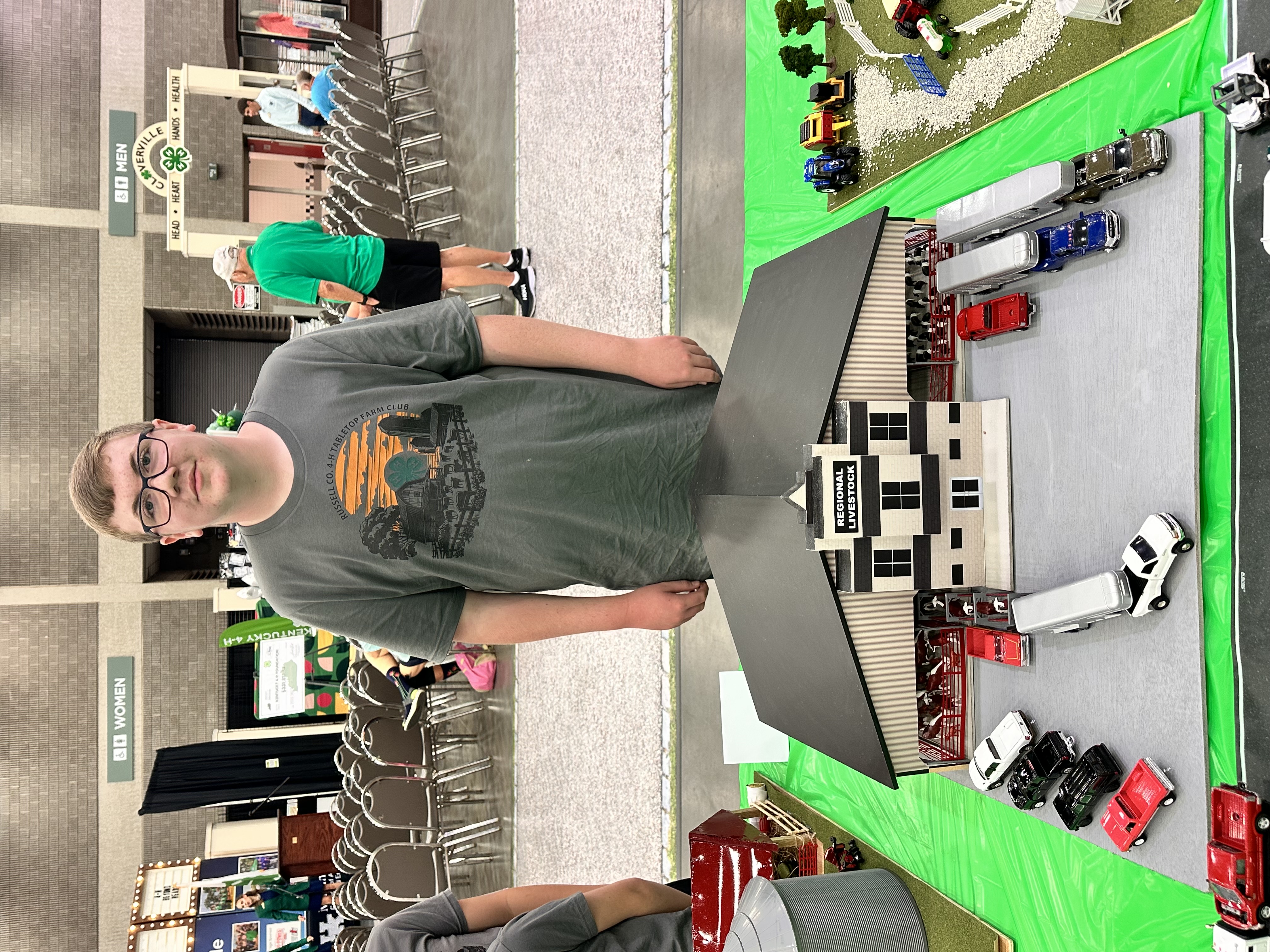 boy with farm display