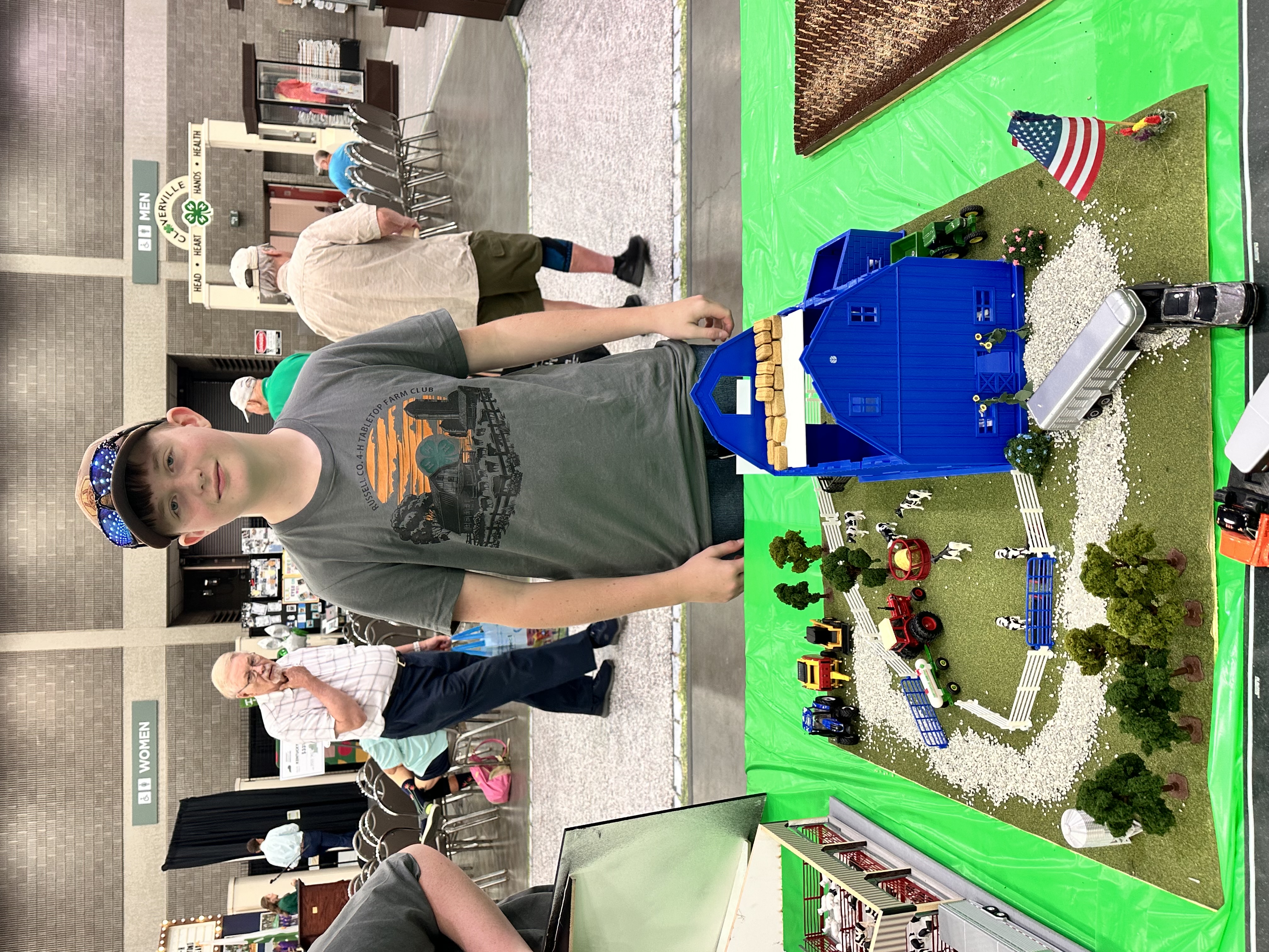 boy with farm display