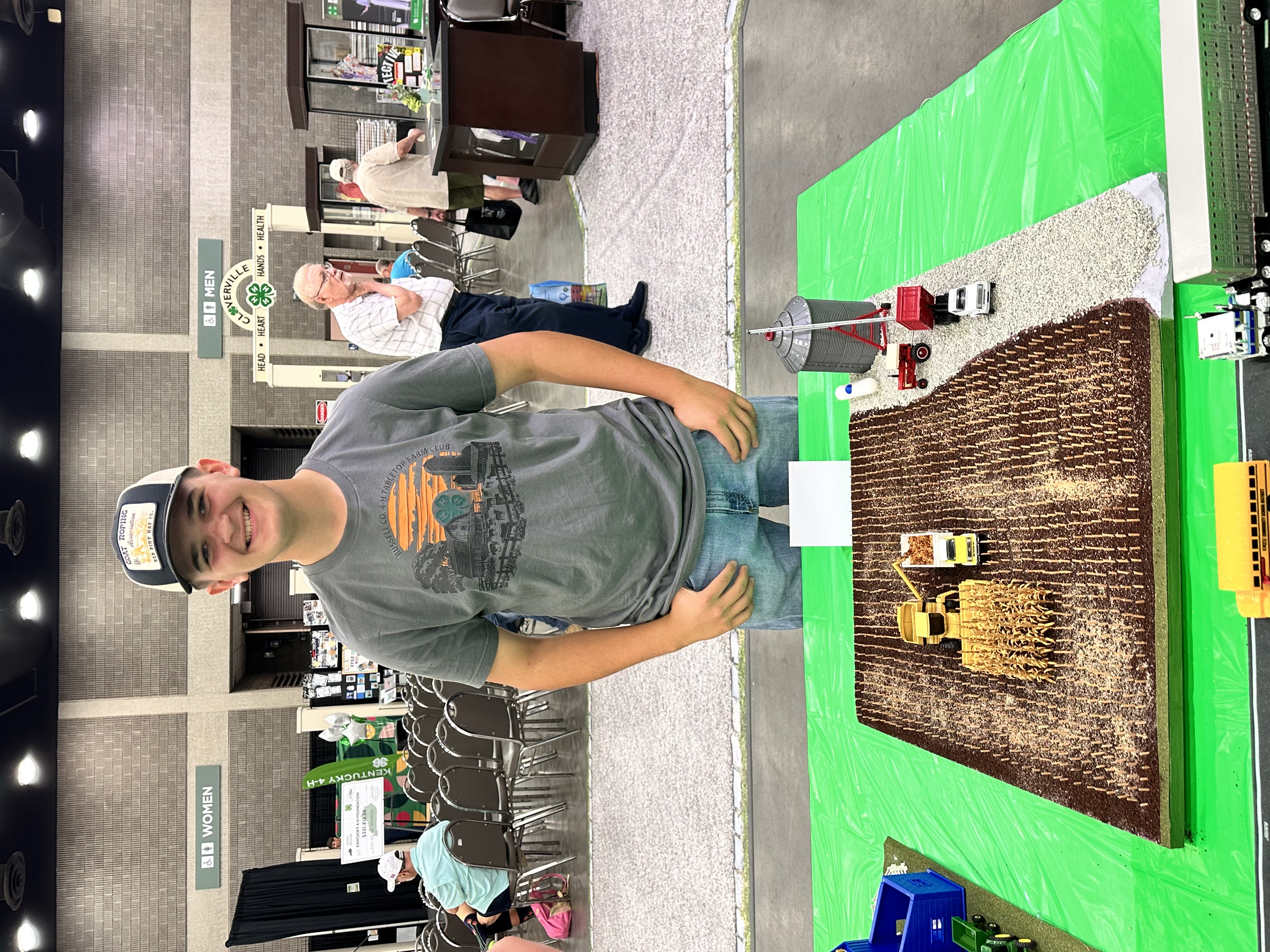 boy with farm display