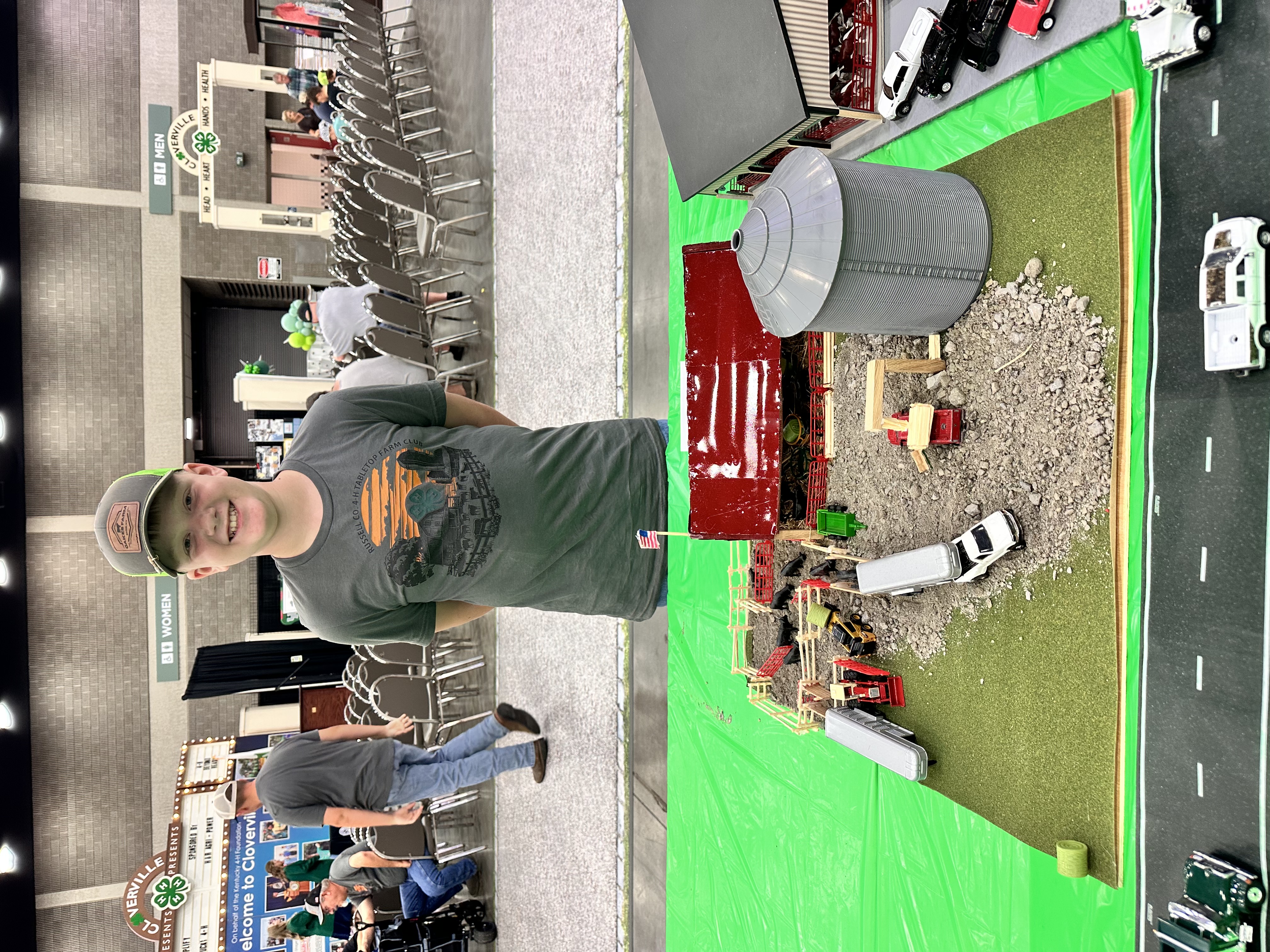 boy with farm display