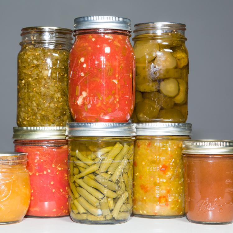  Jars of home canned vegetables
