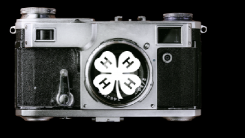 Camera with 4-H clover
