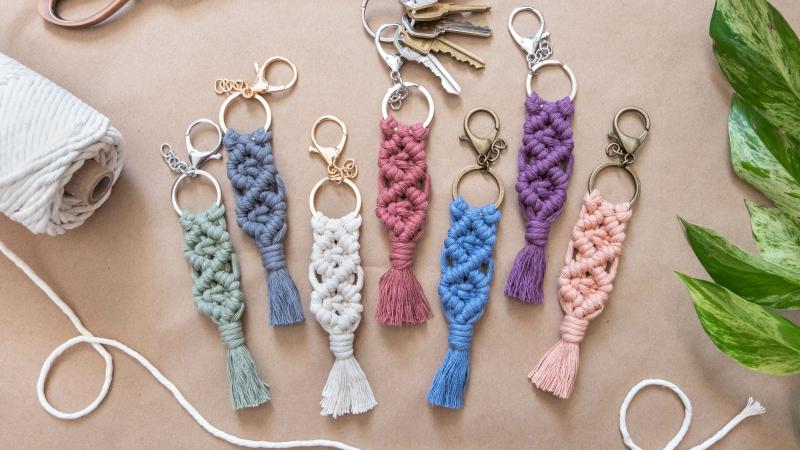 macrame key chains