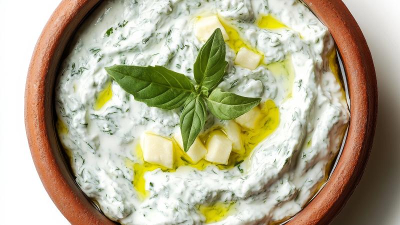 Tzatziki sauce in bowl